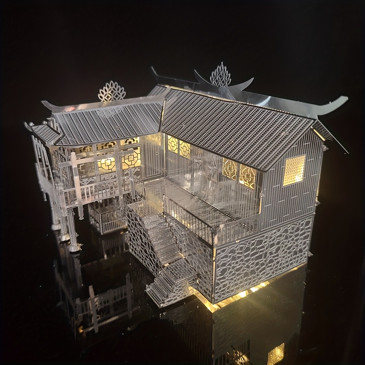 DIY Metal Assembly Toy House Model 3D Puzzle Kit